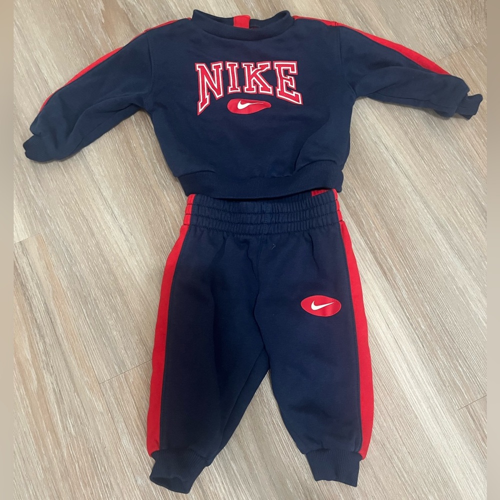 Nike 12 month Navy & Red sweatsuit